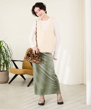 フェイクファー巾着バッグ/BA-269