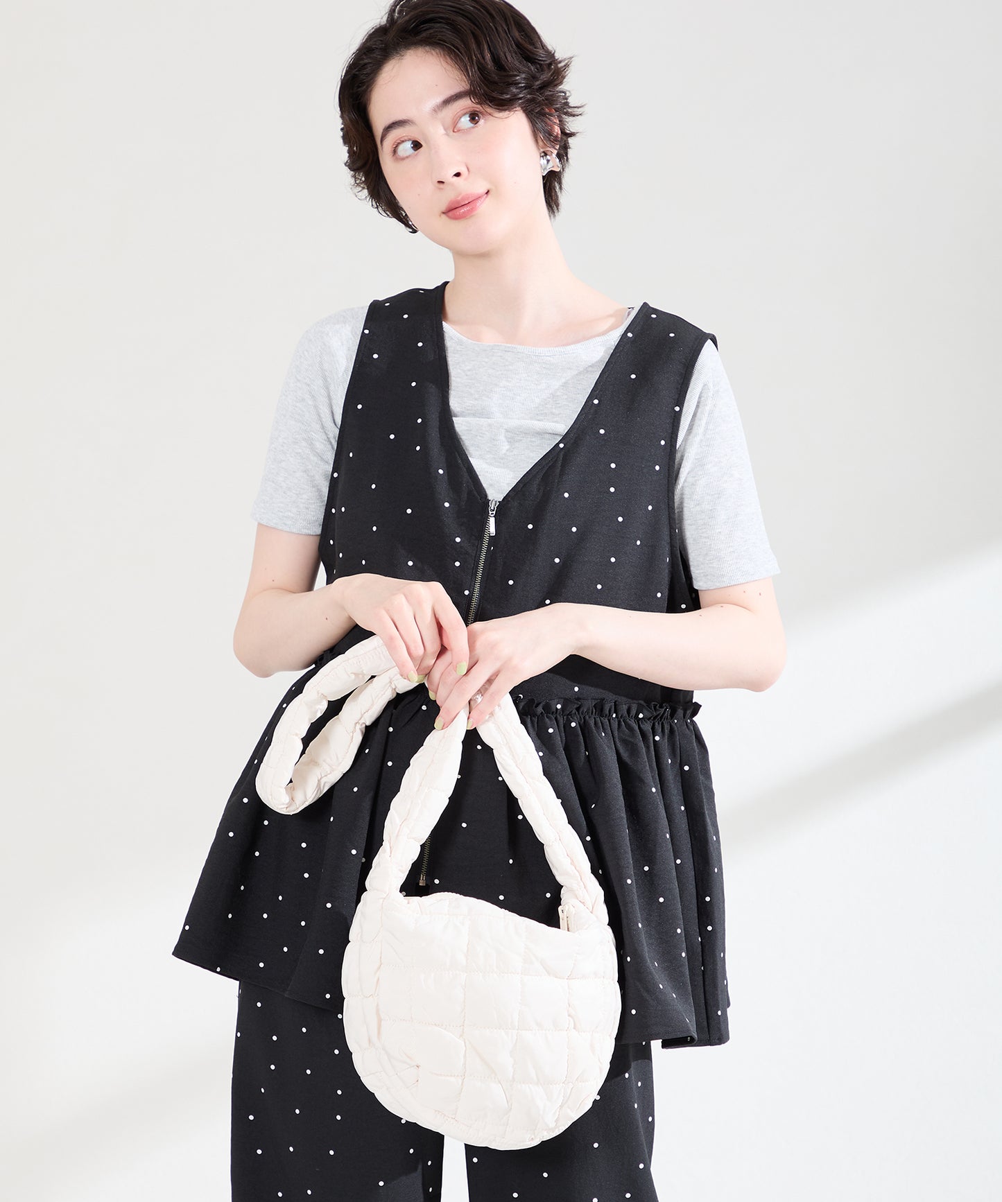 【WEB限定】キルティングナイロンショルダーバッグ/BA-272