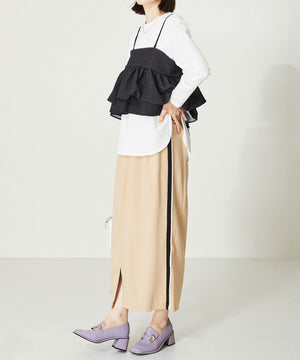 ワイドスクエアトゥヒールローファー/31120