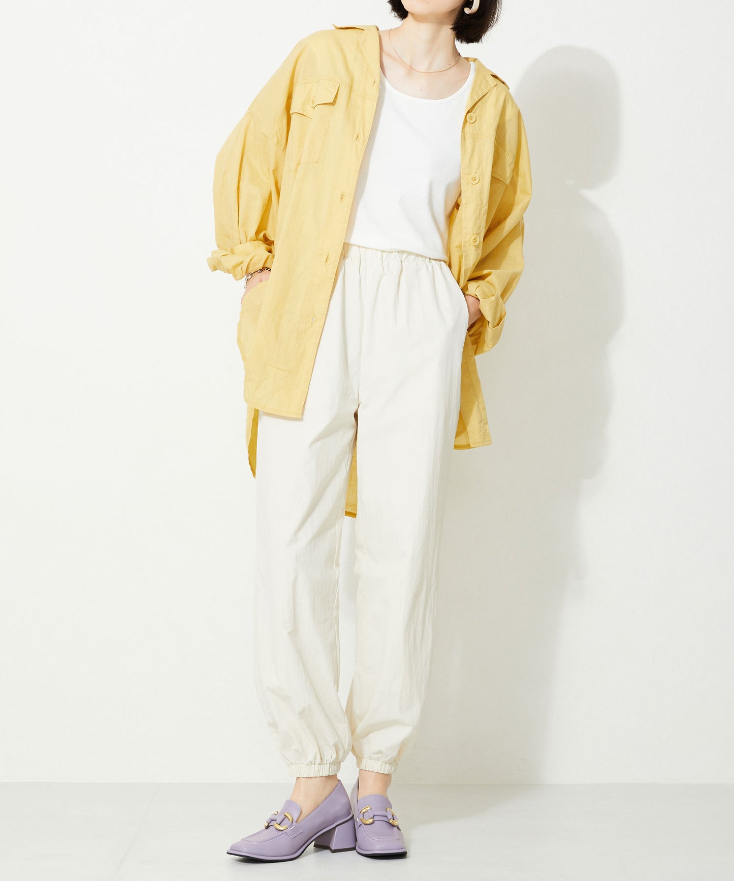 ワイドスクエアトゥヒールローファー/31120