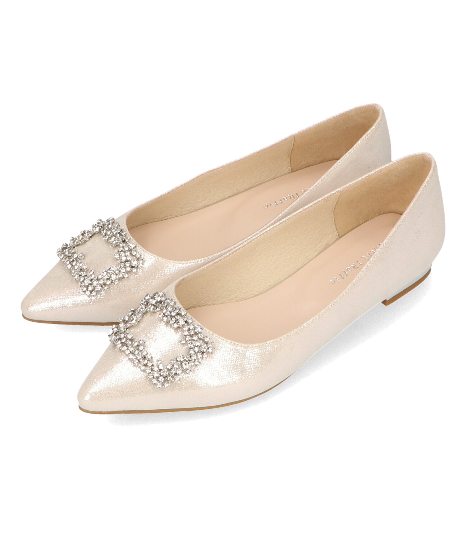美品】TIPE E TACCHI ビジュー ストライプパンプス 美品】TIPE E TACCHI ビジュー ストライプパンプス