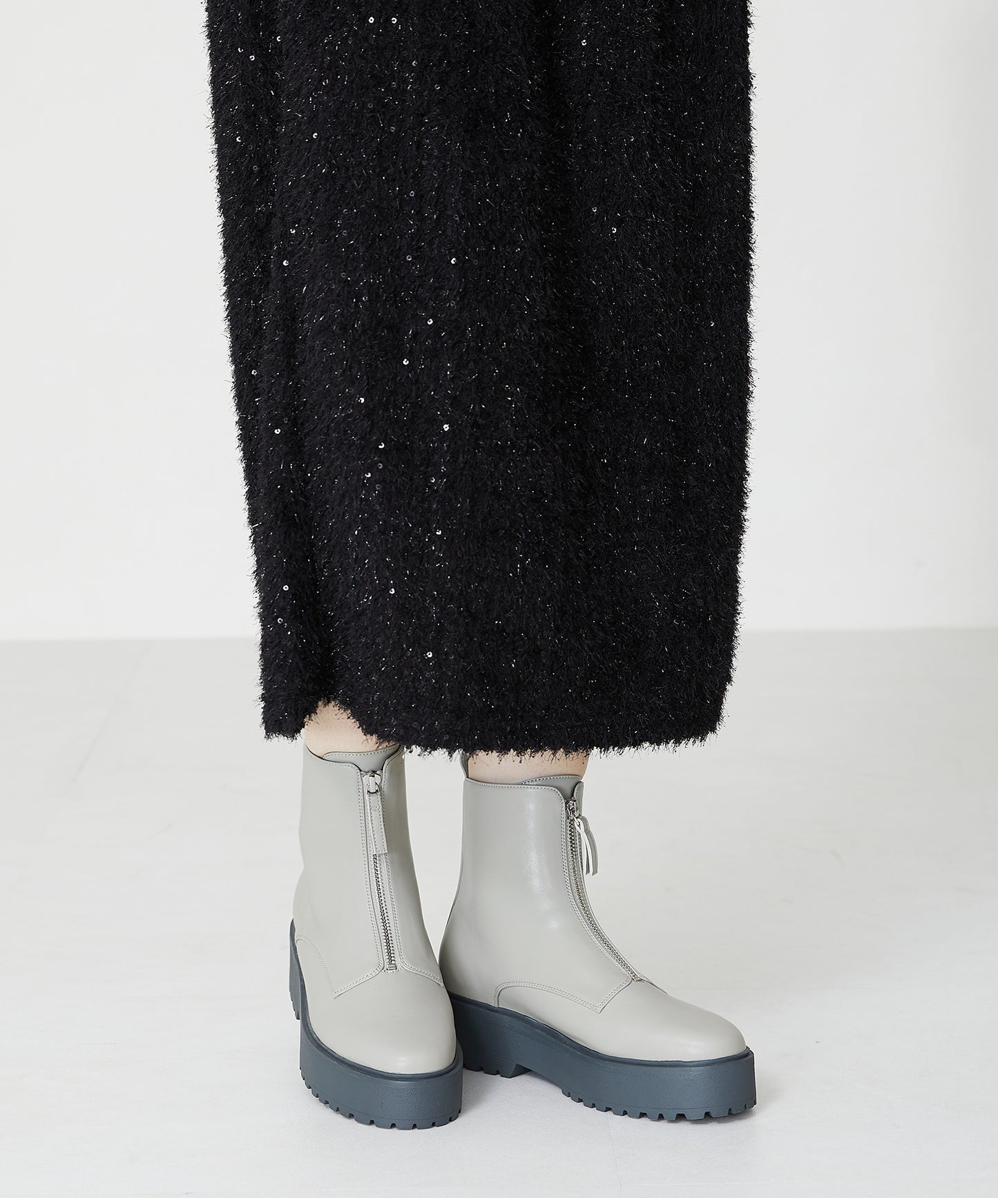 厚底フロントジップブーツ/31402