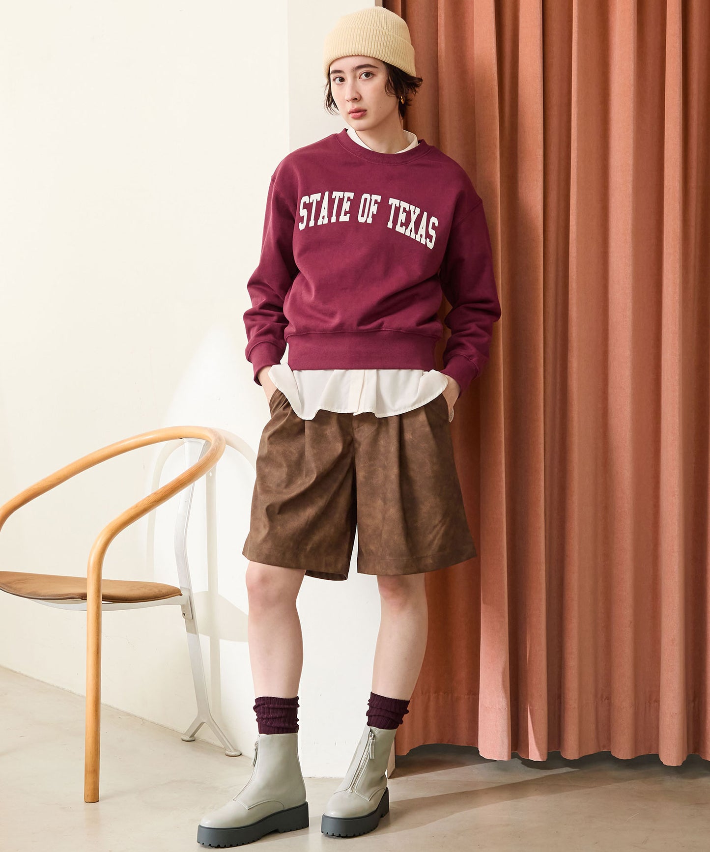 厚底フロントジップブーツ/31402