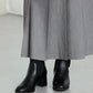 スクエアトゥニットヒールブーツ/31403