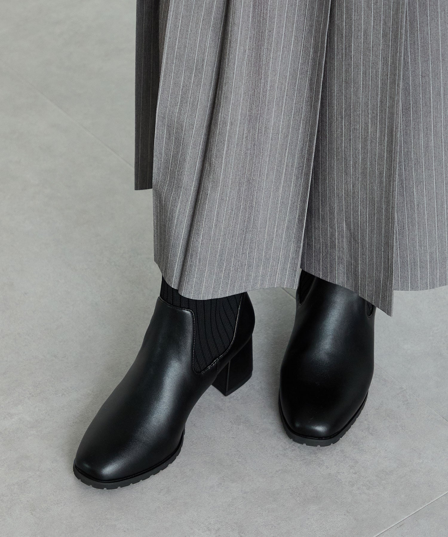 スクエアトゥニットヒールブーツ/31403 – ORIENTALTRAFFIC