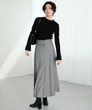 スクエアトゥニットヒールブーツ/31403