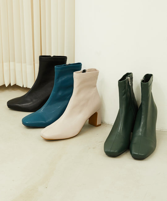 【WEB限定】プレートヒールストレッチブーツ/31405