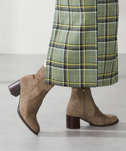 【新色追加】チャンキーヒールミドルブーツ/31408