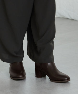 【新色追加】チャンキーヒールミドルブーツ/31408