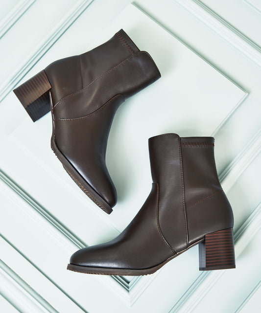 【新色追加】チャンキーヒールミドルブーツ/31408