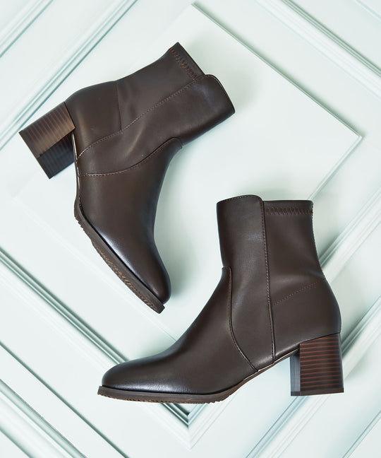 【新色追加】チャンキーヒールミドルブーツ/31408