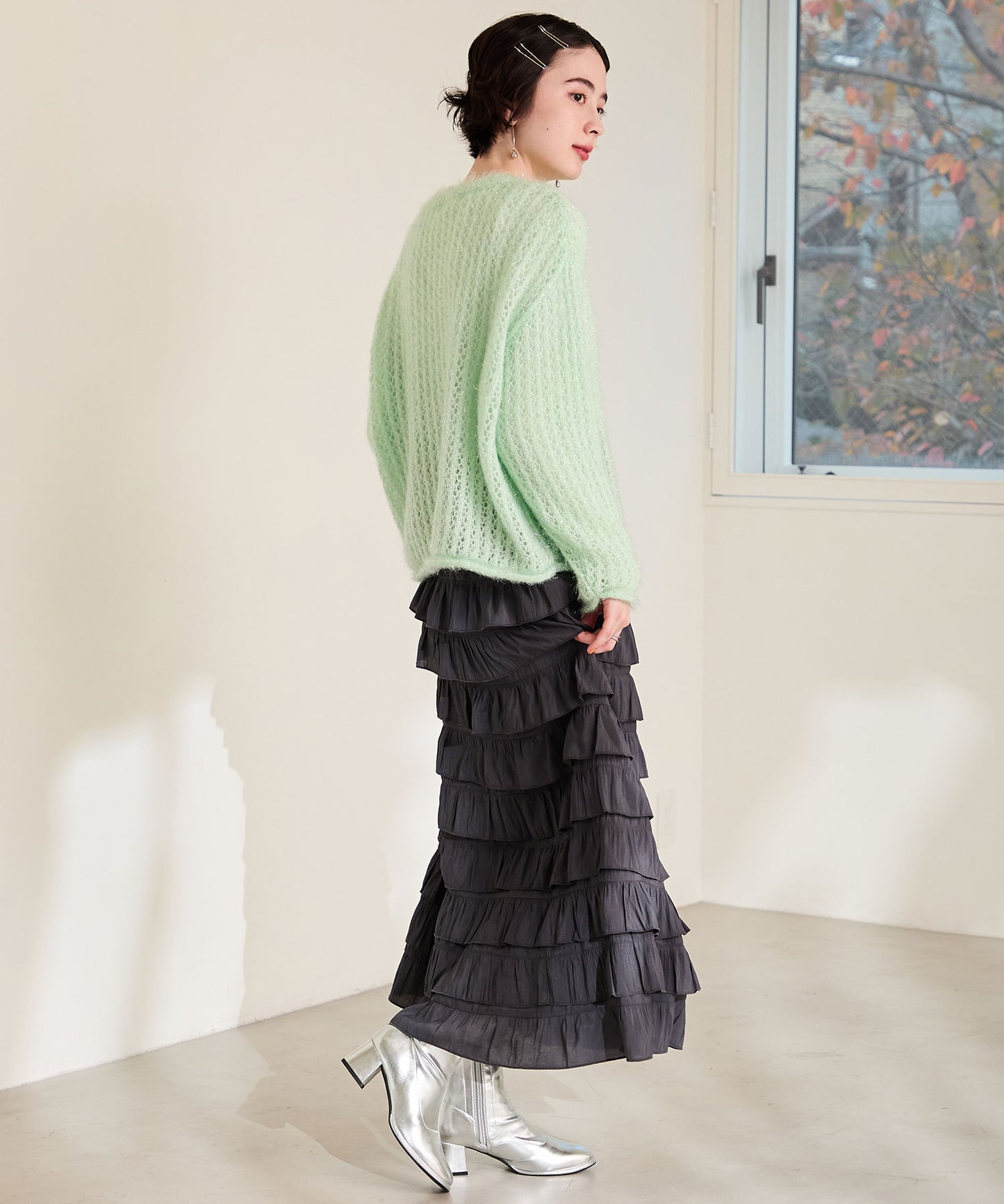 ラウンドトゥストレッチブーツ/31425