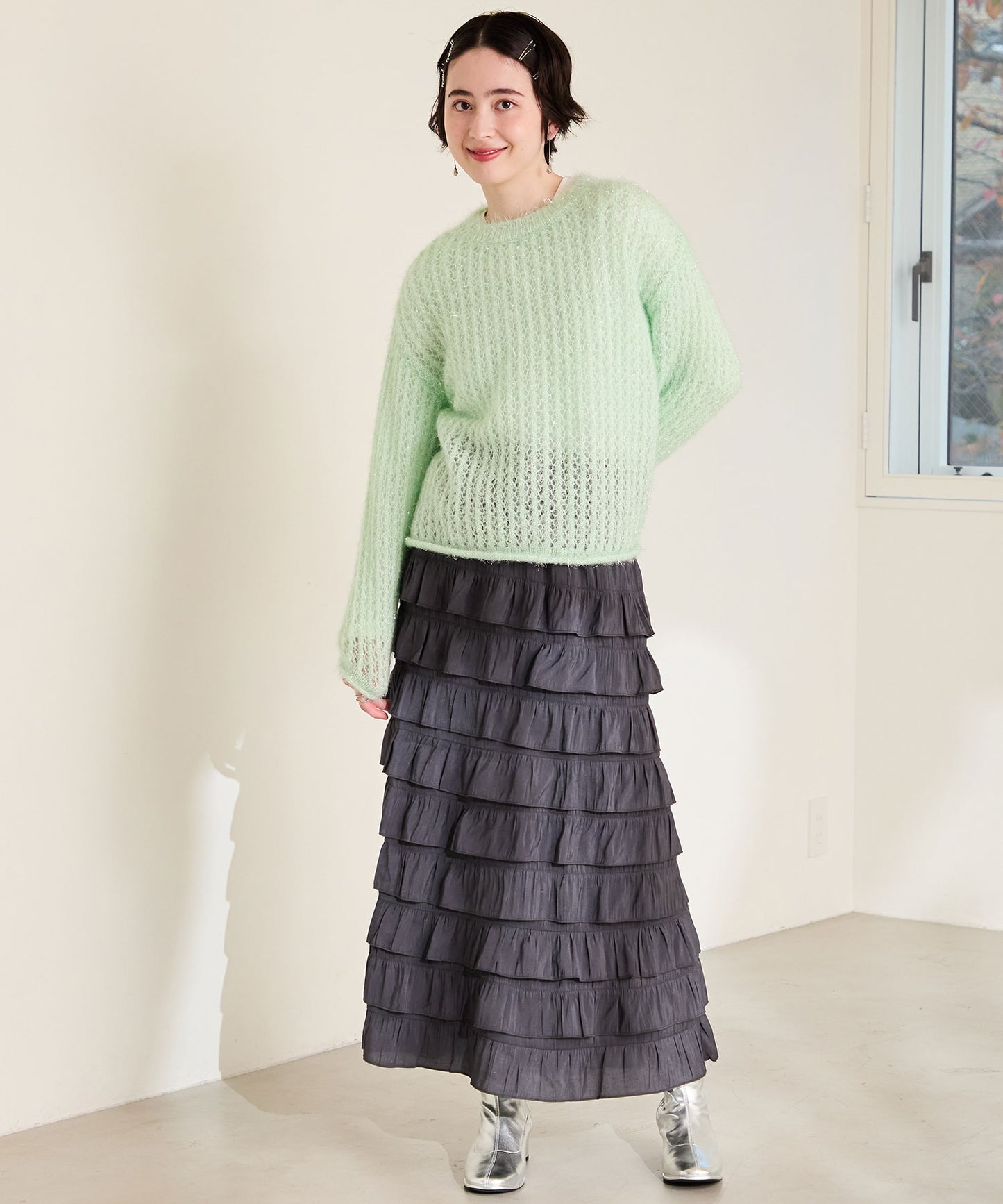 ラウンドトゥストレッチブーツ/31425