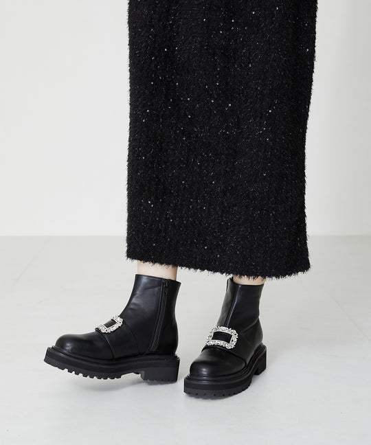 ビジューモチーフタンクソールブーツ/31432