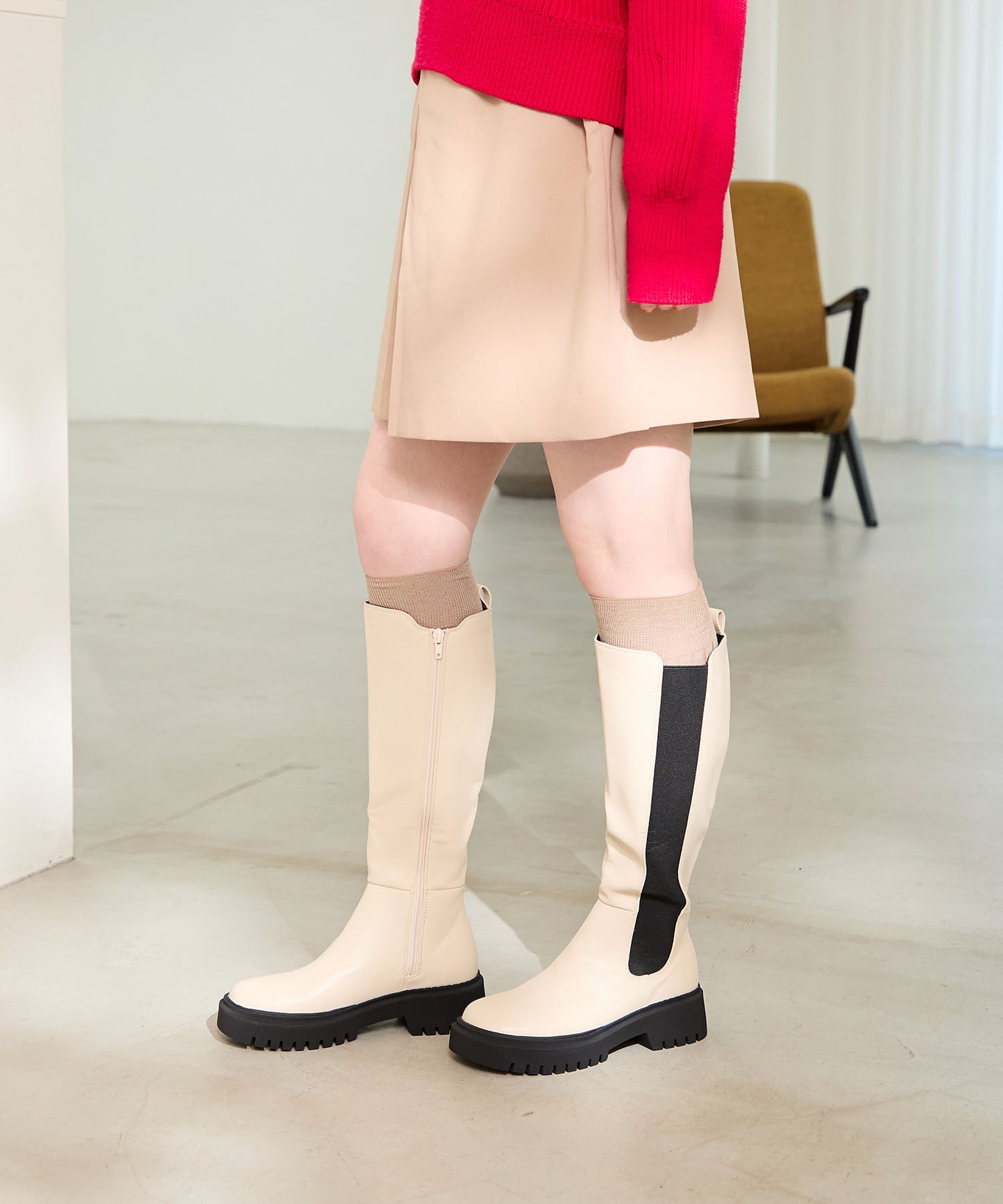 サイドゴアロングブーツ/31485