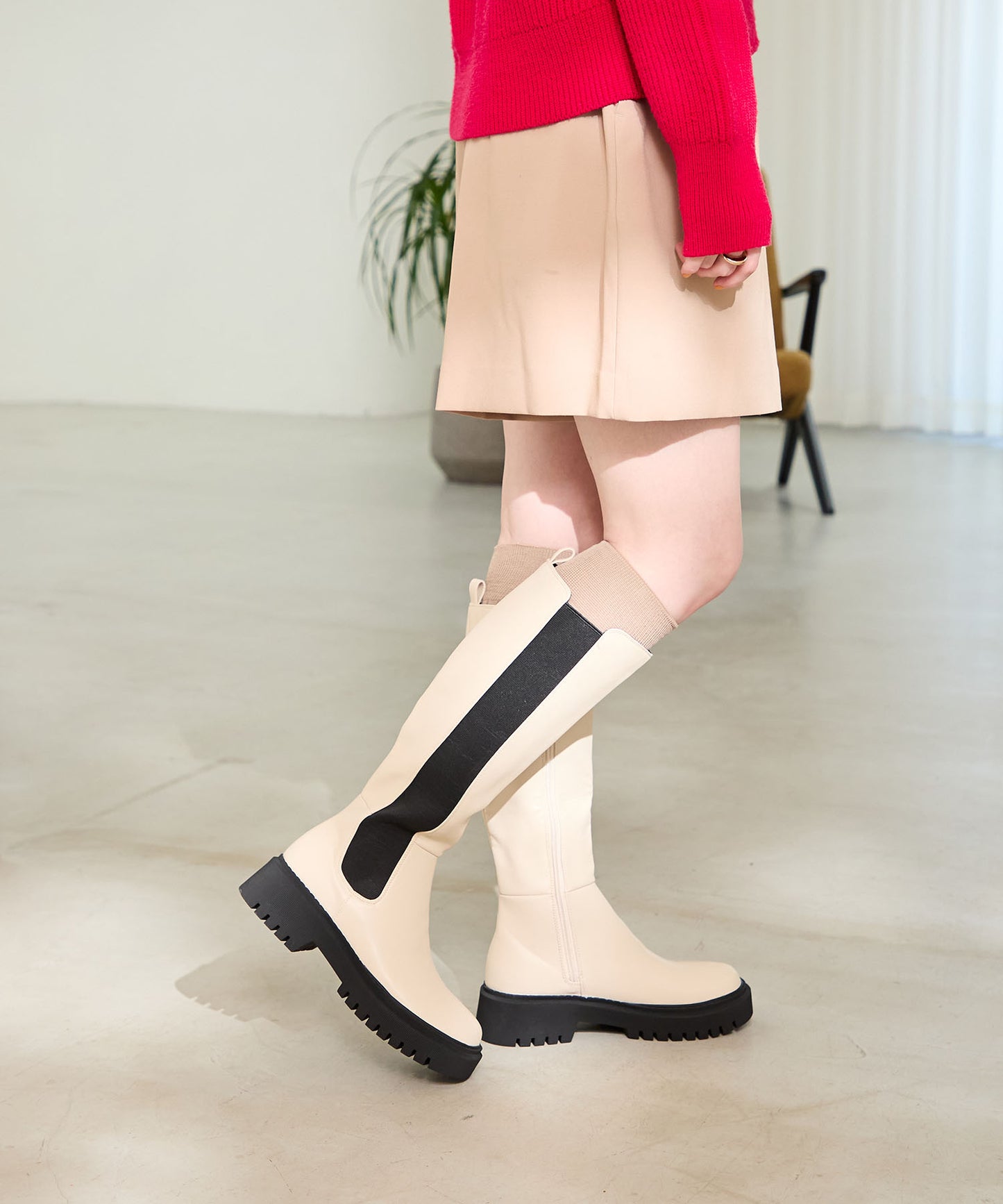 サイドゴアロングブーツ/31485