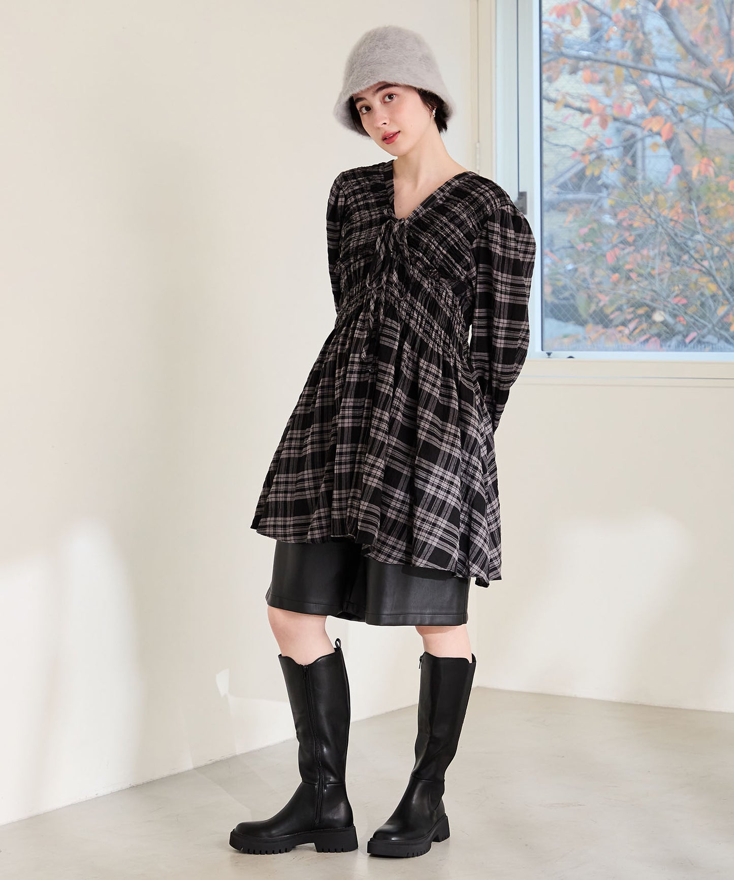 サイドゴアロングブーツ/31485