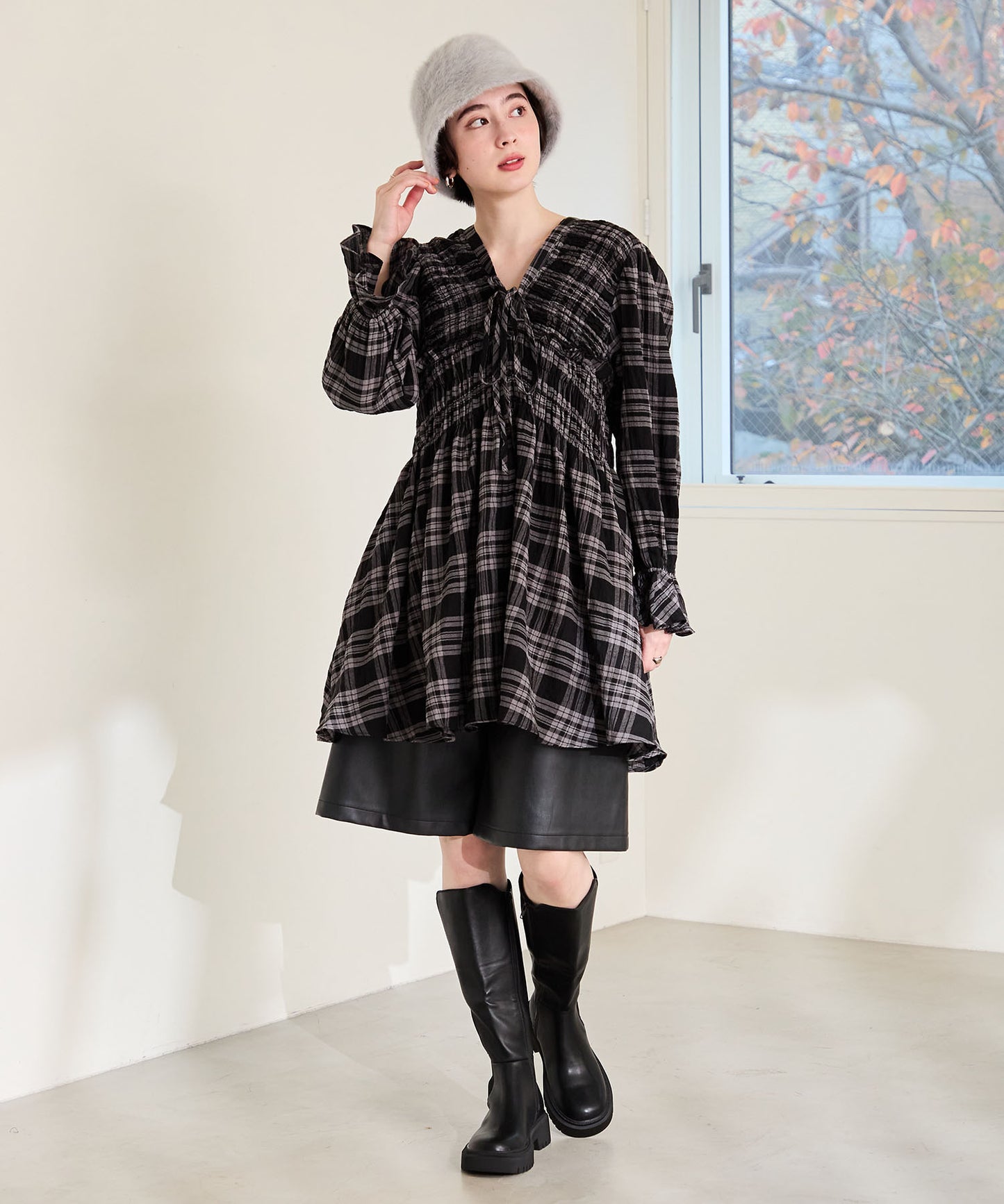 サイドゴアロングブーツ/31485