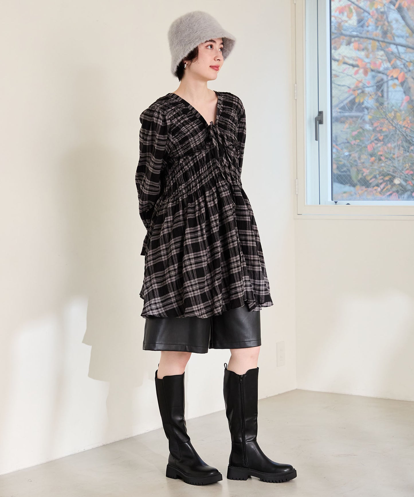 サイドゴアロングブーツ/31485