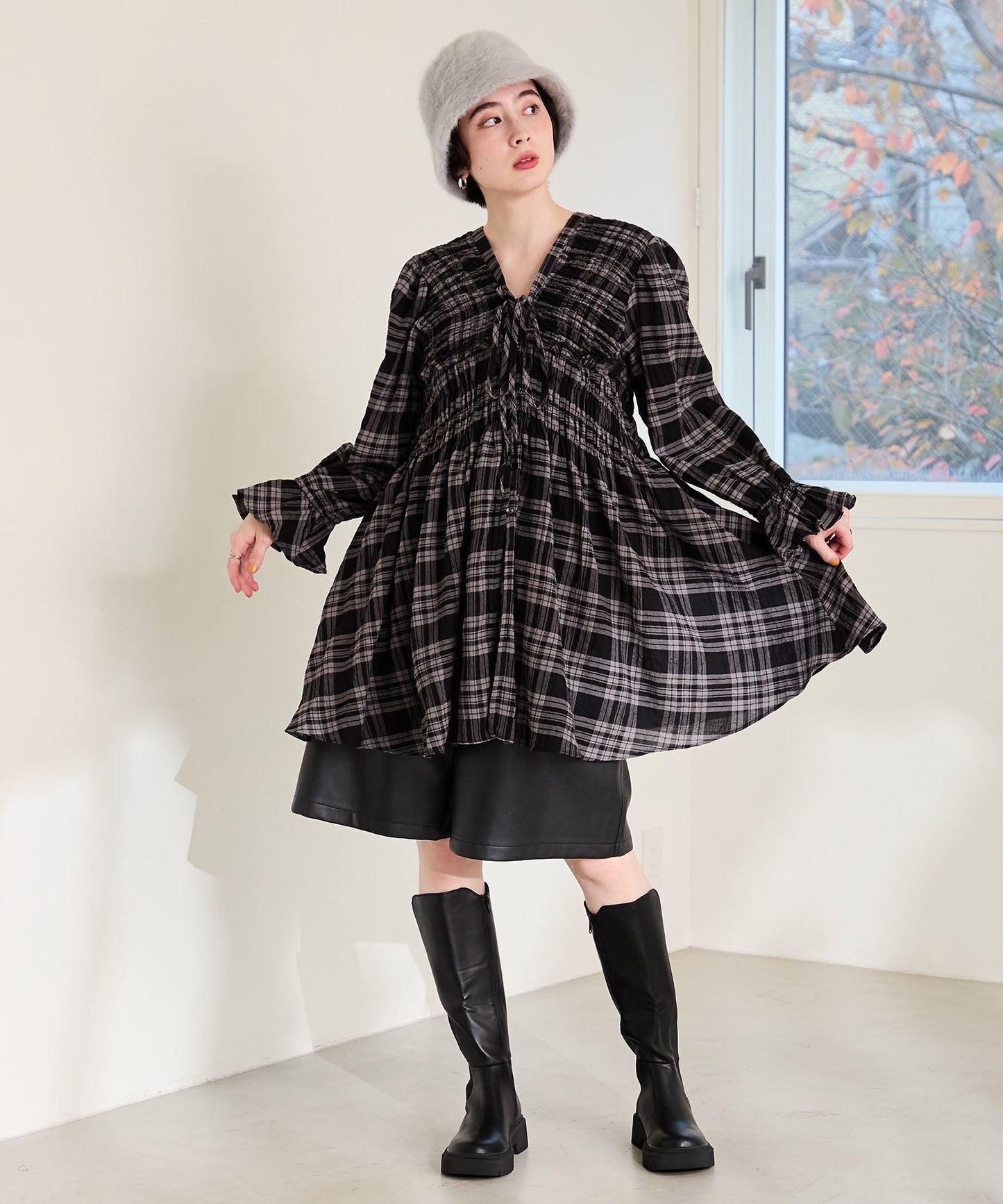 サイドゴアロングブーツ/31485