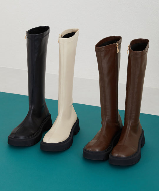 【WEB限定】厚底ストレッチロングブーツ/31508