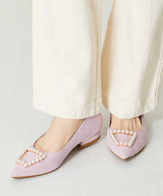 【WEB限定】パールモチーフポインテッドトゥパンプス/41117