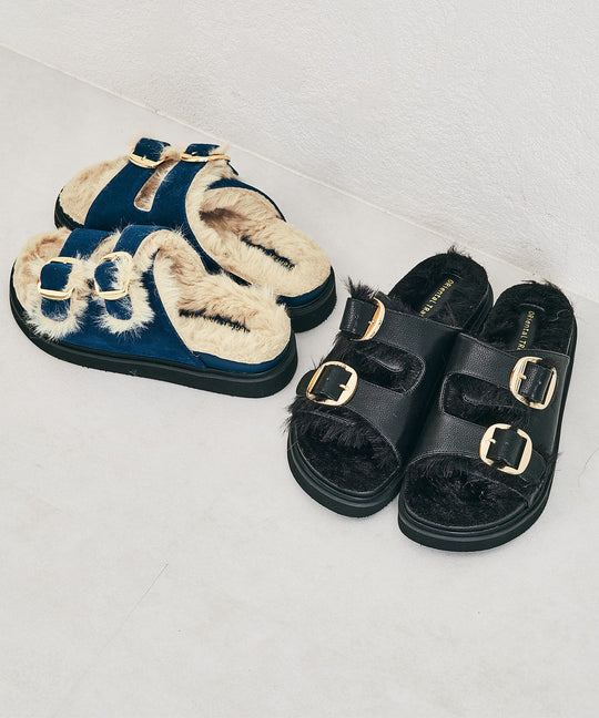 ダブルベルトファーサンダル/41207