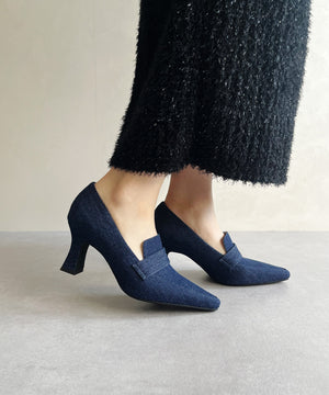 【WEB限定】ポインテッドトゥヒールローファー/41292