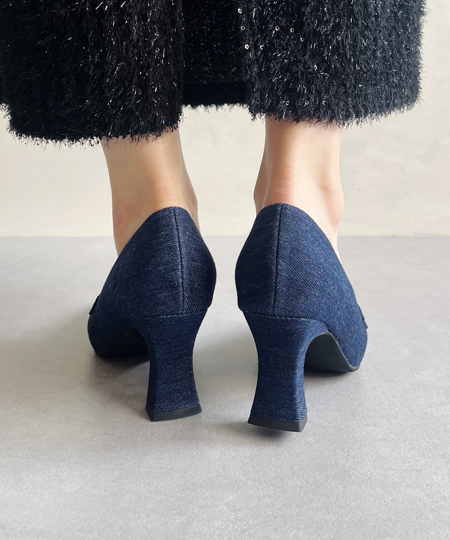 【WEB限定】ポインテッドトゥヒールローファー/41292