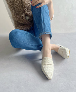 【WEB限定】ポインテッドトゥヒールローファー/41292