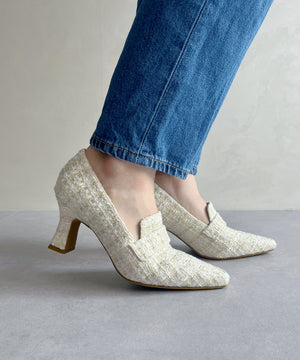 【WEB限定】ポインテッドトゥヒールローファー/41292