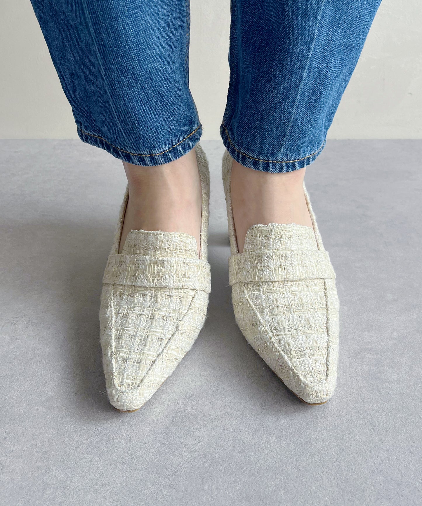 【WEB限定】ポインテッドトゥヒールローファー/41292