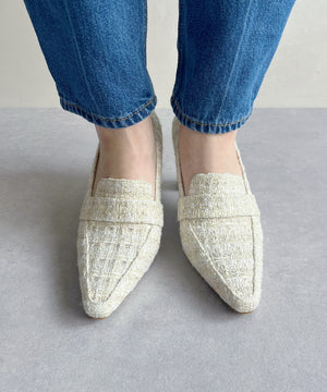 【WEB限定】ポインテッドトゥヒールローファー/41292