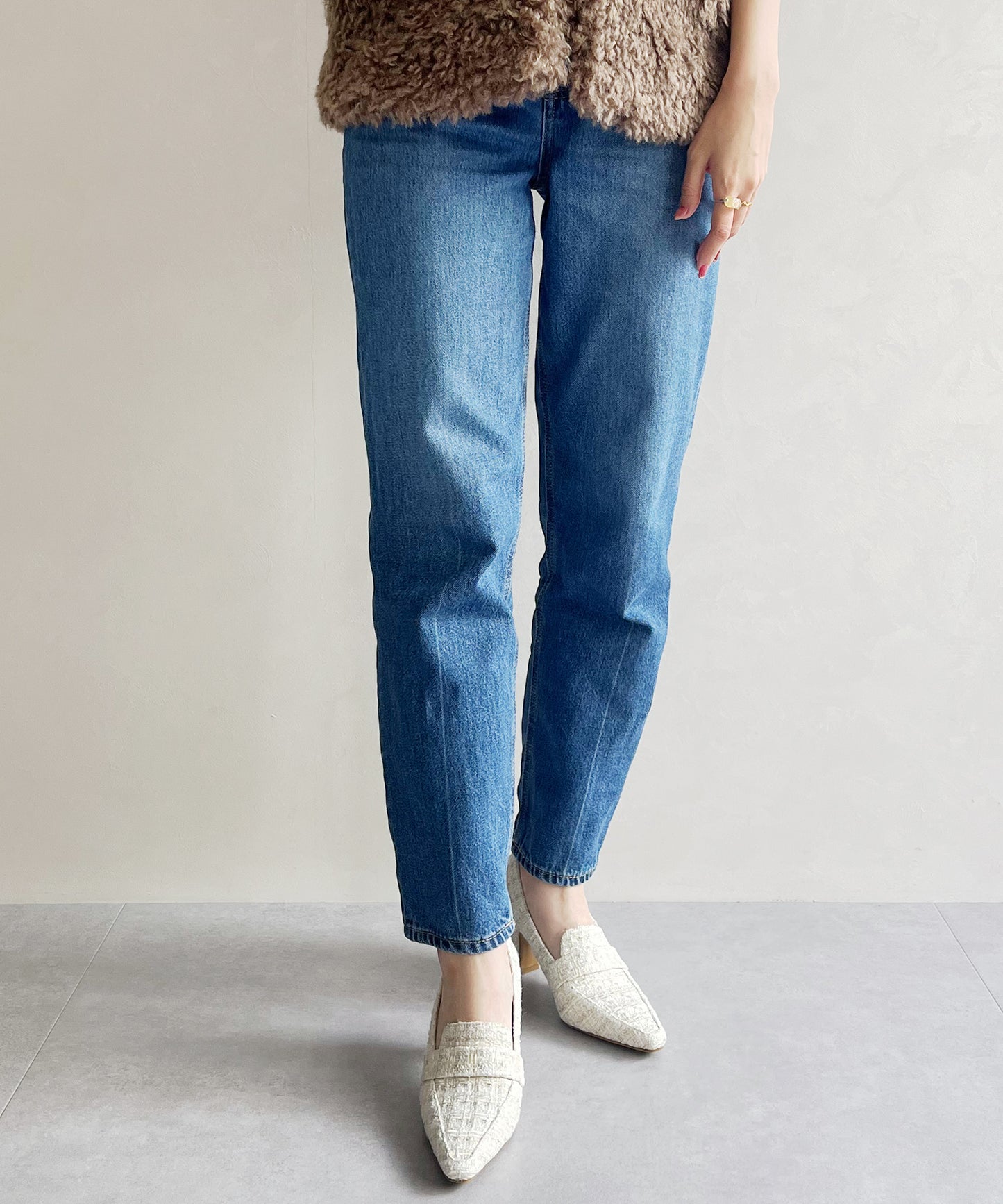 【WEB限定】ポインテッドトゥヒールローファー/41292