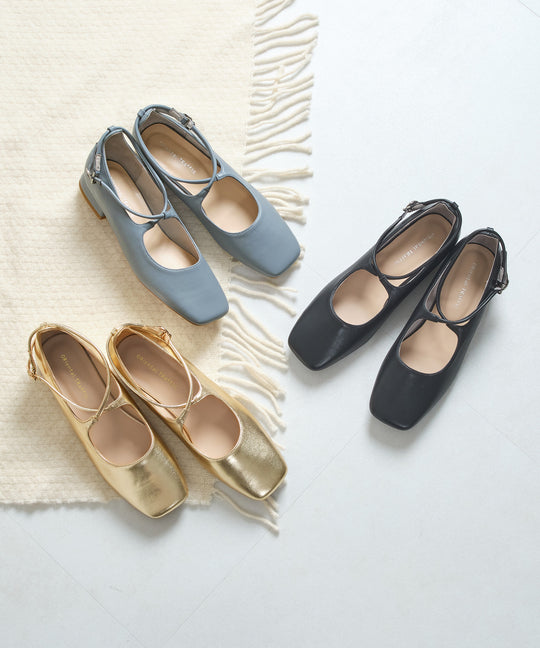 クロスストラップパンプス/41318