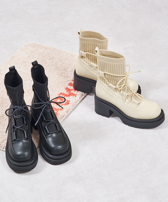 ニットドッキングレースアップブーツ/41402
