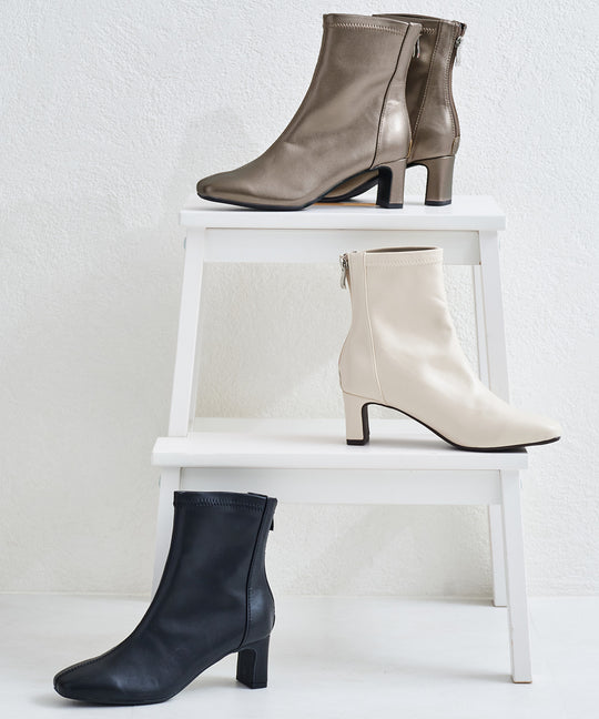 ストレッチヒールバックジップブーツ/41406