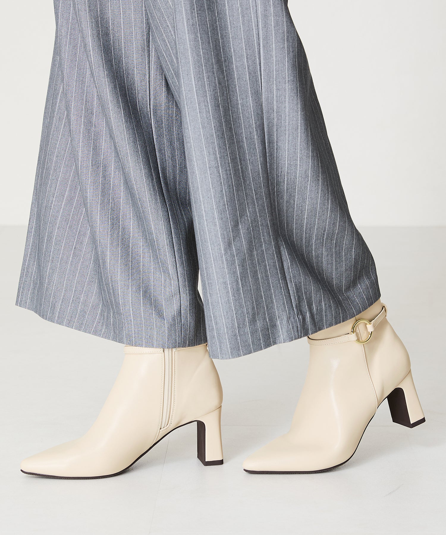 サイドジップヒールリングブーツ　hedi エディポインテッドトゥ サイドジップヒールリングブーツ hedi エディポインテッドトゥ