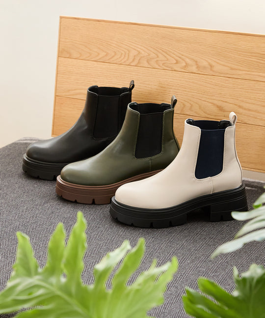 厚底ヒールサイドゴアブーツ/41410