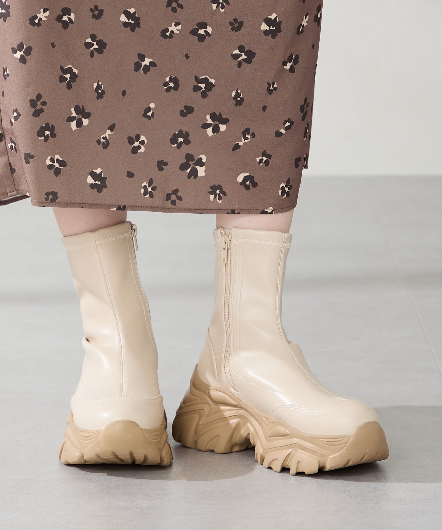 板・ブーツ　専用 スニーカーソールショートブーツ/41412【ブラックのみ12月上旬発送予定