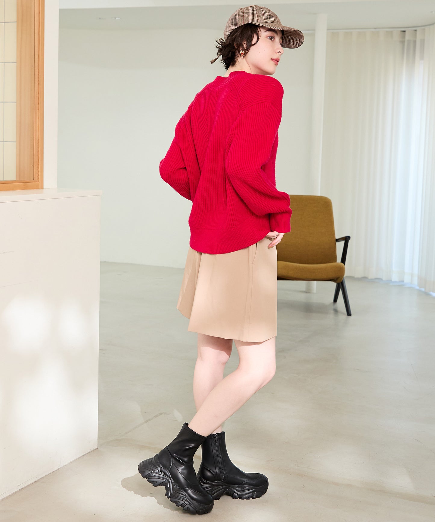 スニーカーソールショートブーツ/41412