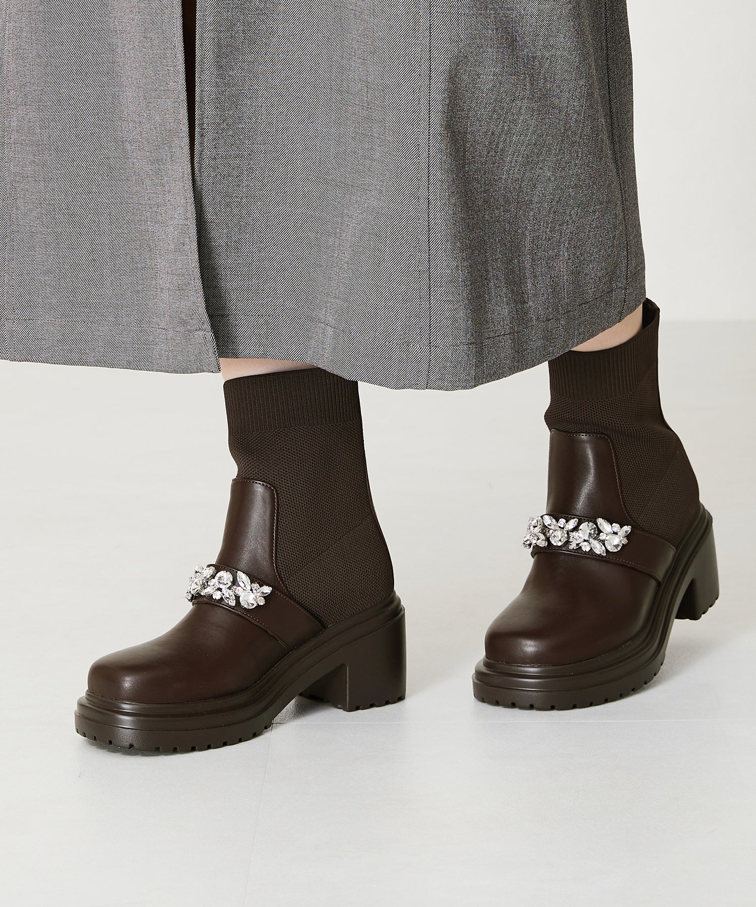 ビジューベルトニットドッキングブーツ/41415 – ORIENTALTRAFFIC