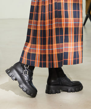 ジップデザインベルトバックルブーツ/41417