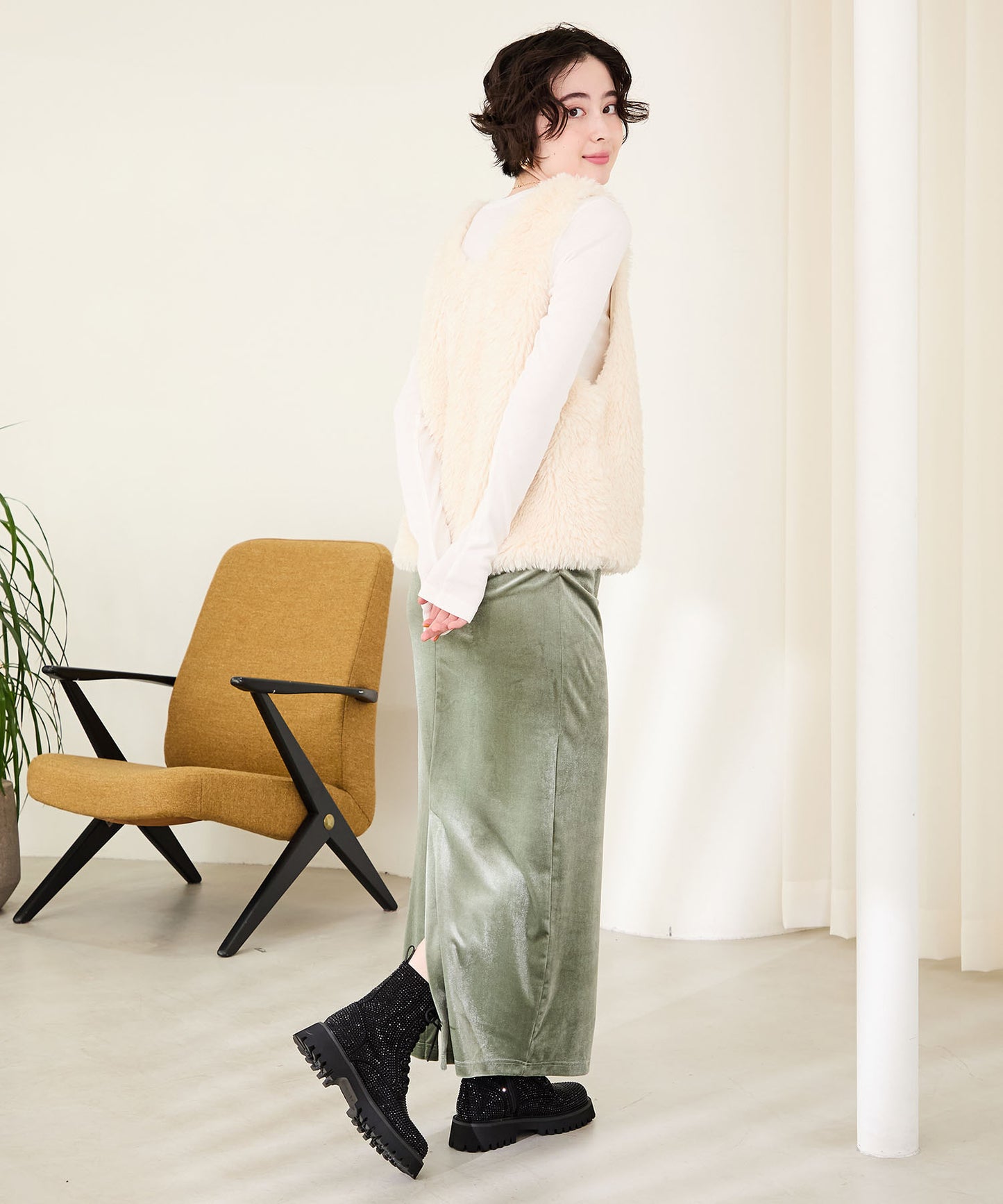 ラインストーンレースアップシューズ/41425