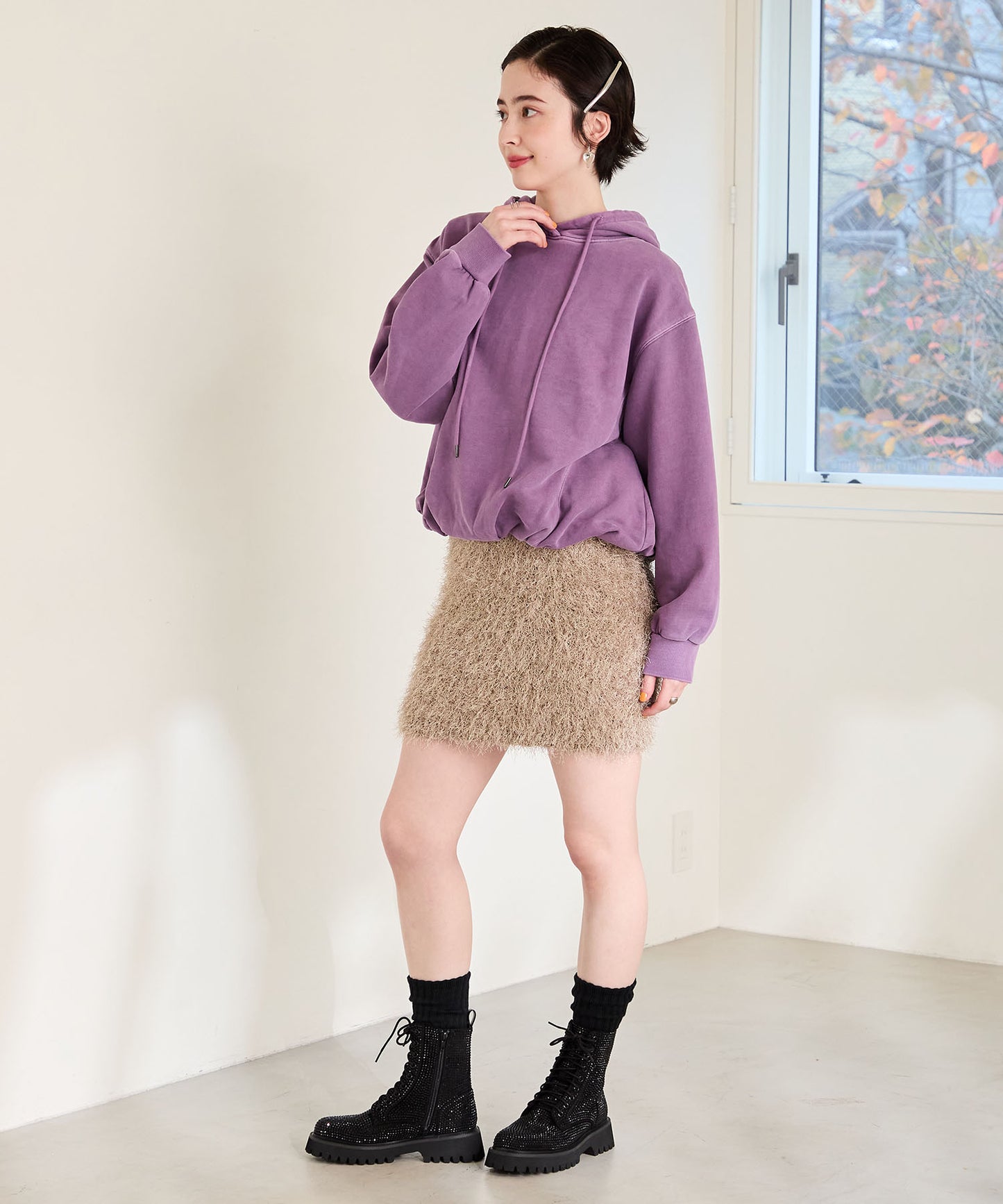 ラインストーンレースアップシューズ/41425