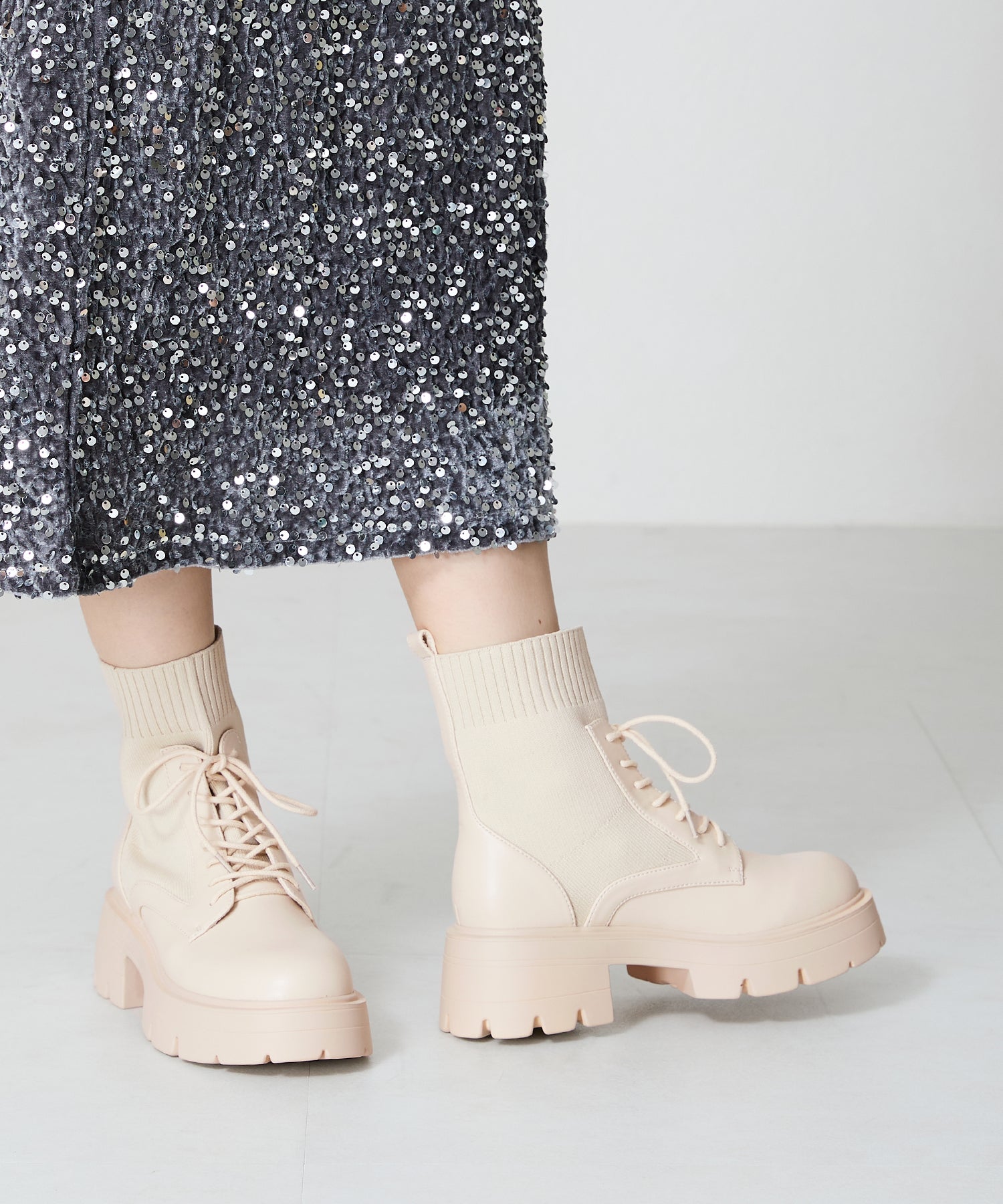 WEB限定】ニットソックスレースアップブーツ/41431 – ORIENTALTRAFFIC