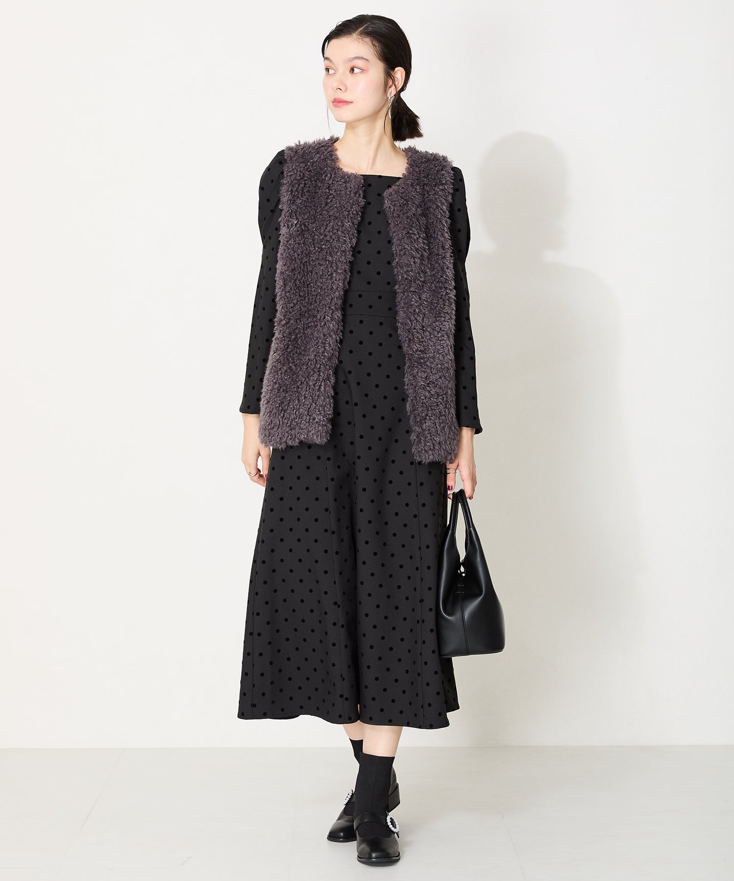 ショートブーツ WEB限定】パールモチーフニットドッキングショートブーツ/41435