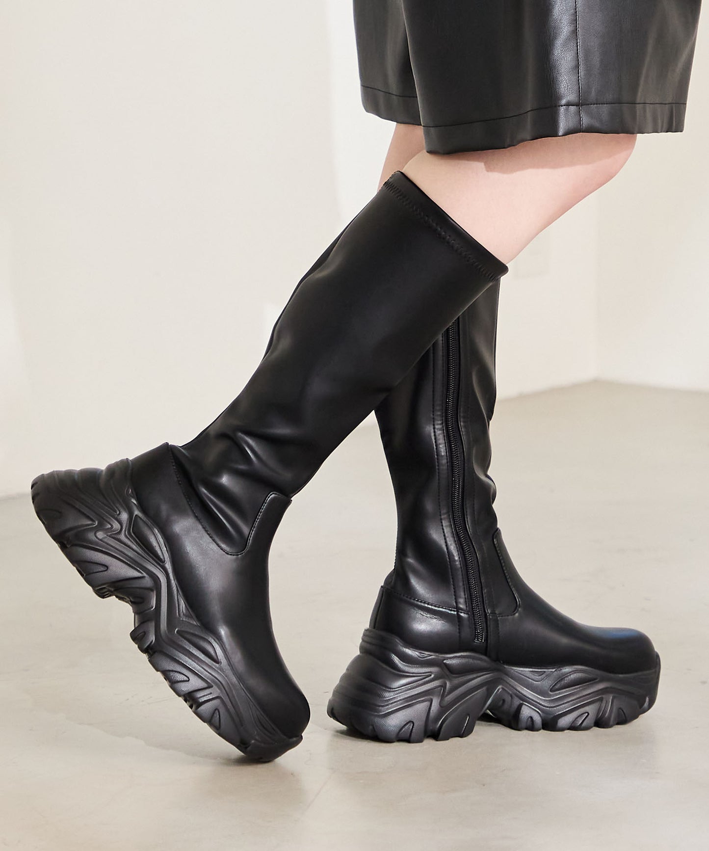 スニーカーソールロングブーツ/41503