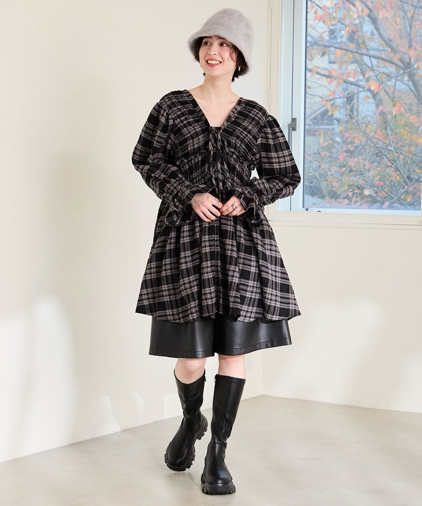 スニーカーソールロングブーツ/41503