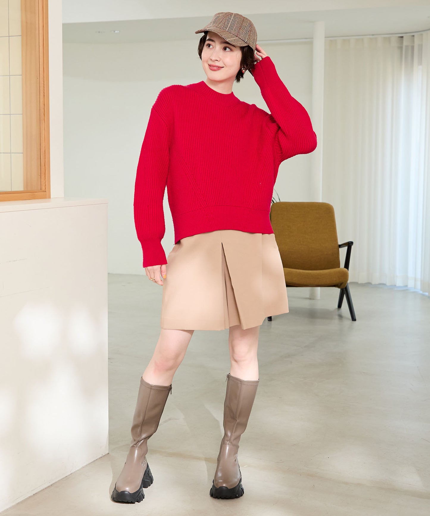 スニーカーソールロングブーツ/41503